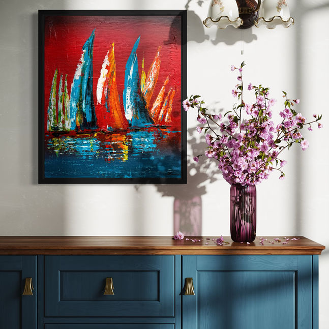 Original Acrylic on Canvas.
Framed Size: 60 x 50 cm