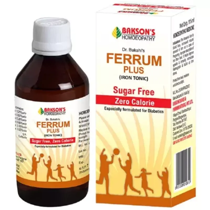 Bakson's Ferrum Plus Iron Tonic Sugar Free 115ml