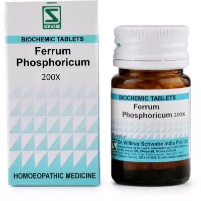 Thumbnail: Dr Willmar Schwabe India Ferrum Phosphoricum Biochemic Tablet 200X