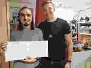 Eugene Pustoshkin & Olli Sovijärvi at the Biohacker Center in Helsinki, Finland