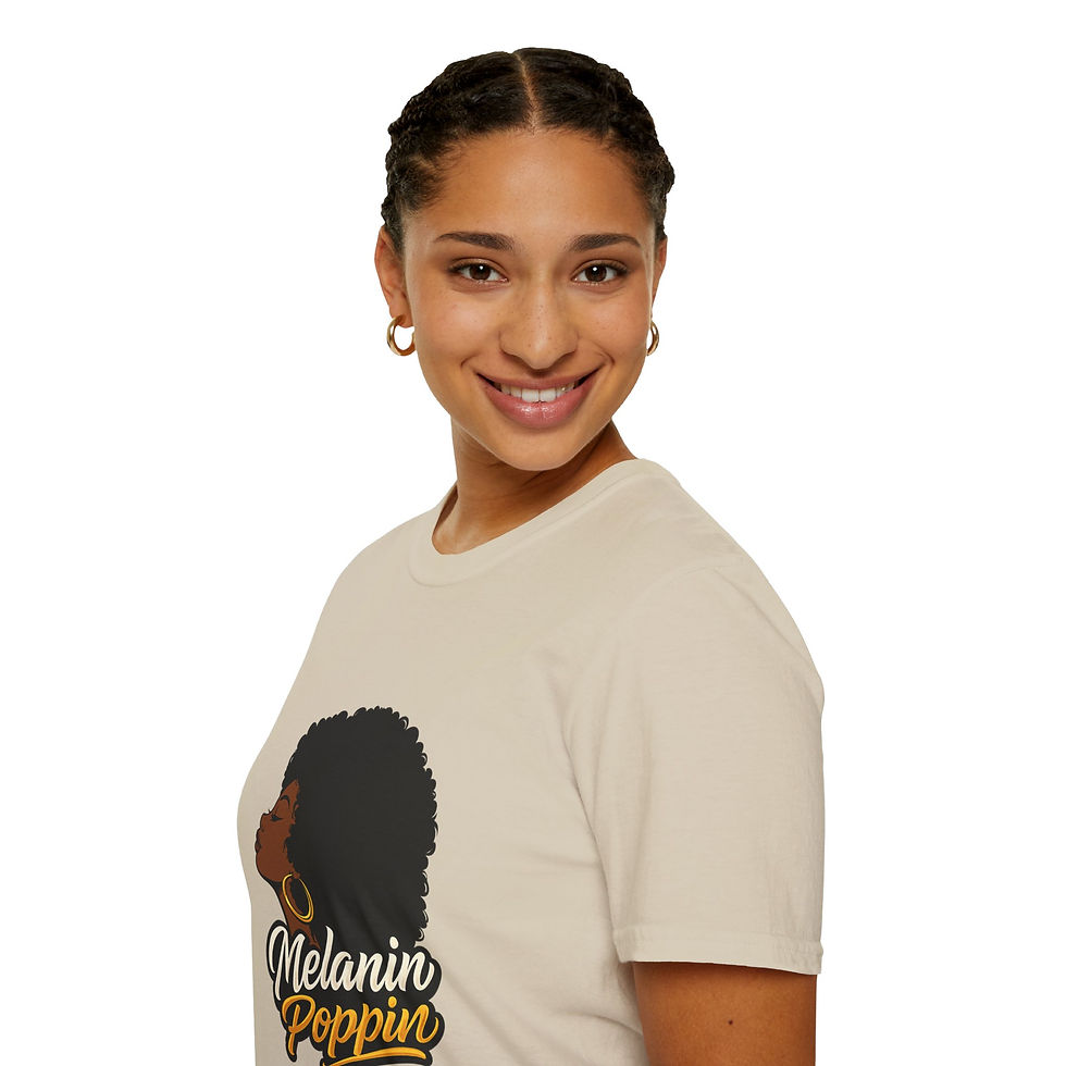 Thumbnail: Melanin Poppin Afro Graphic T‑Shirt
