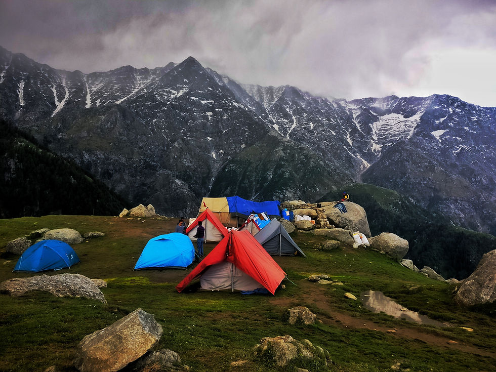 Mountain Campsite Scene