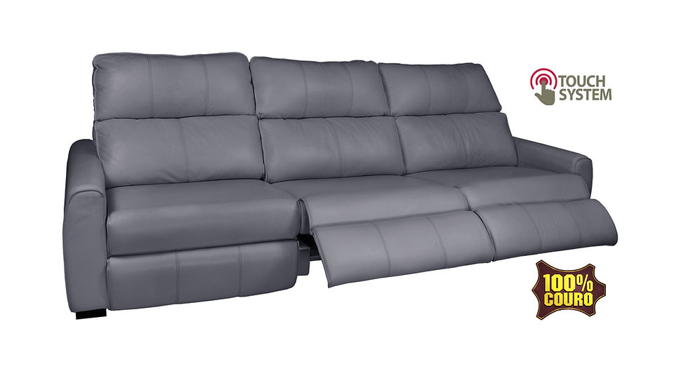 Miniatura: Reclinável Italy 100% Couro - 3 ou 2 Lugares