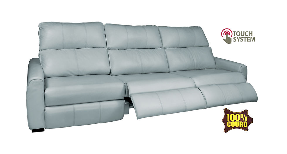 Miniatura: Reclinável Italy 100% Couro - 3 ou 2 Lugares