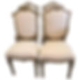 Carved wood and fabric, French antique, loveseat, vintage, linen, painted, distressed