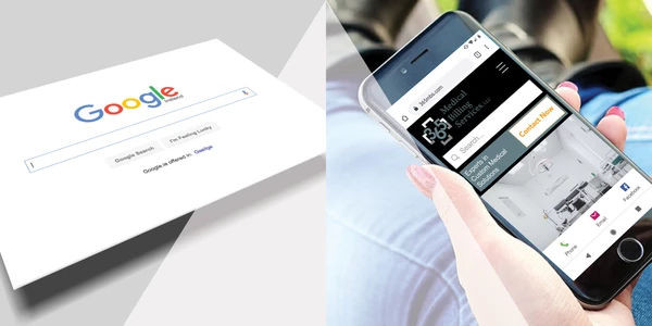 Transparent pyramid between google and phone