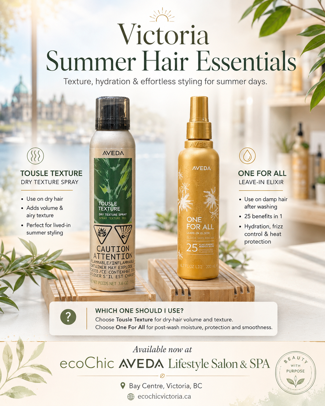 AVEDA products available through ecoChic Victoria