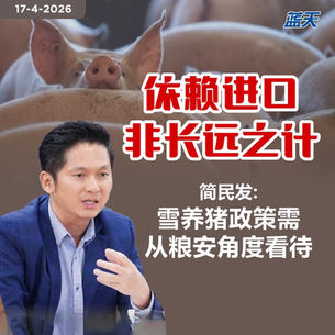 依赖进口非长远之计，简民发：雪养猪政策需从粮安角度看待