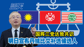 国阵三党达致共识,明日宣布丹绒比艾补选候选人