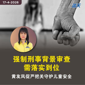 强制刑事背景审查需落实到位,黄友凤促严把关守护儿童安全