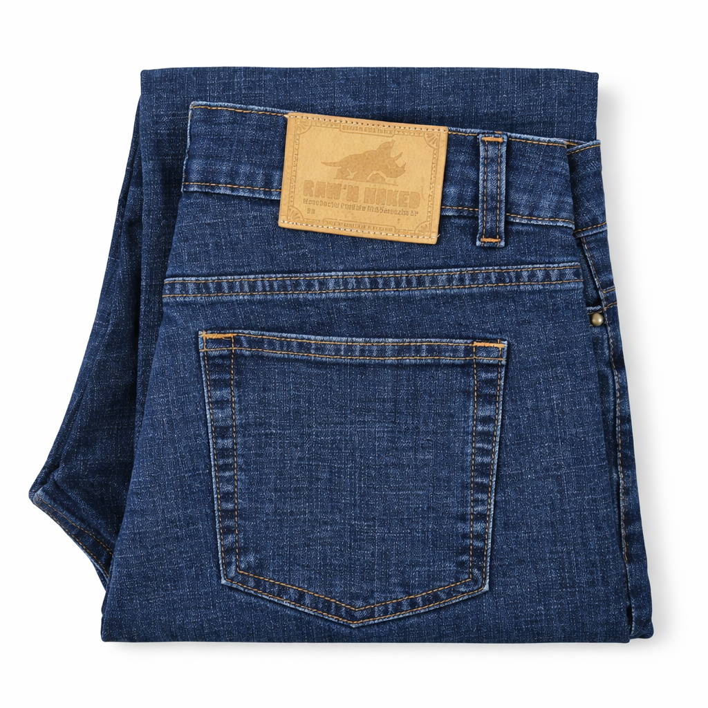 Calça Jeans Feminina Wide Leg Reta Média