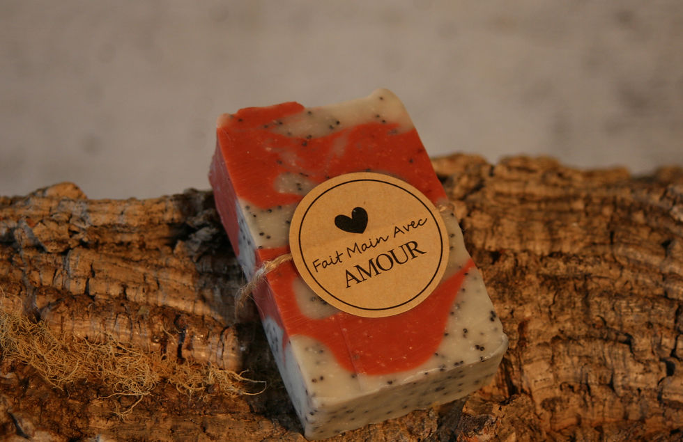 Savon coquelicots et graines de pavot