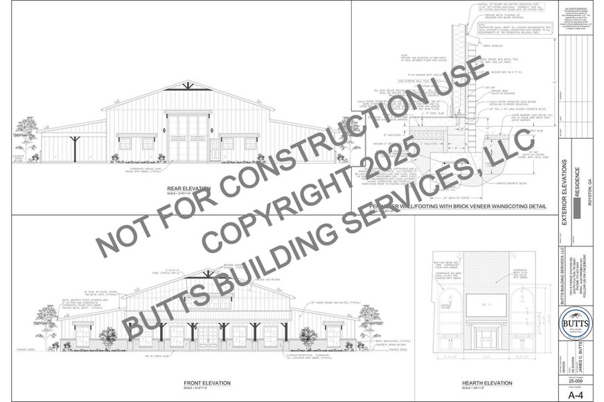 Custom house plans for a luxury residence in Royston, Georgia featuring expansive living spaces, a private batting cage, and thoughtful architectural design.