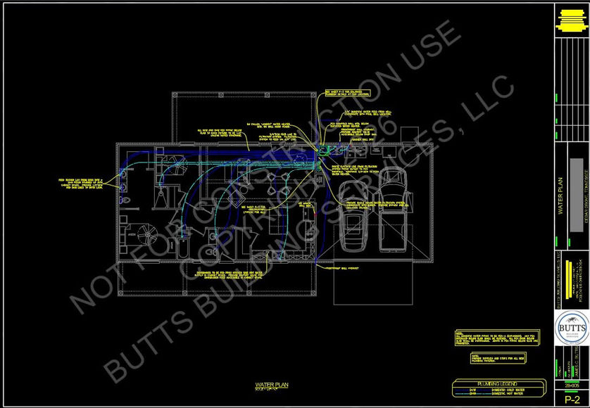 Mechanical, electrical, and plumbing design by custom home designers in West Tennessee, including HVAC layouts, electrical planning, and pipe installation designs