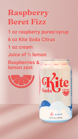 Kite Soda Dirty Soda Raspberry Beret Fizz Recipe