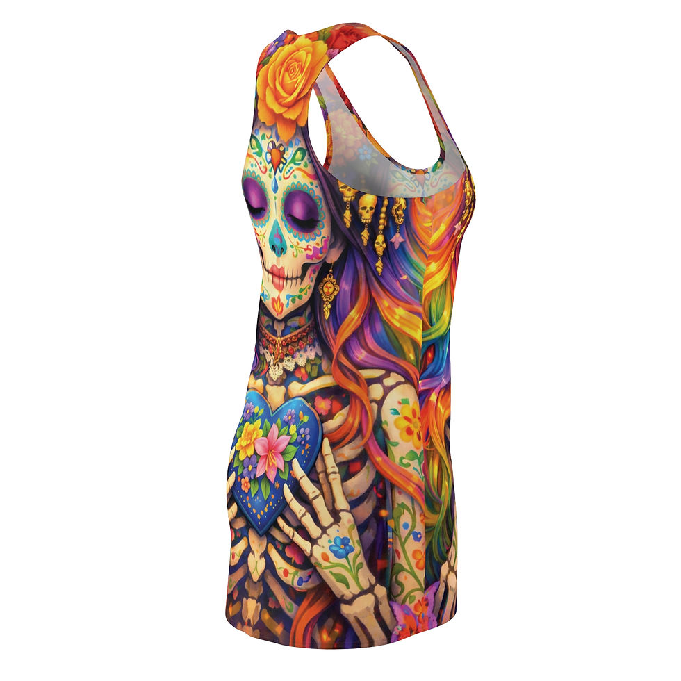 Thumbnail: Sugar Skull Heart Dress | Racerback Dress