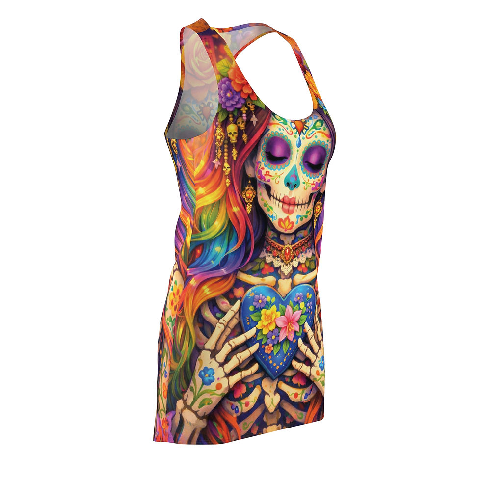 Thumbnail: Sugar Skull Heart Dress | Racerback Dress
