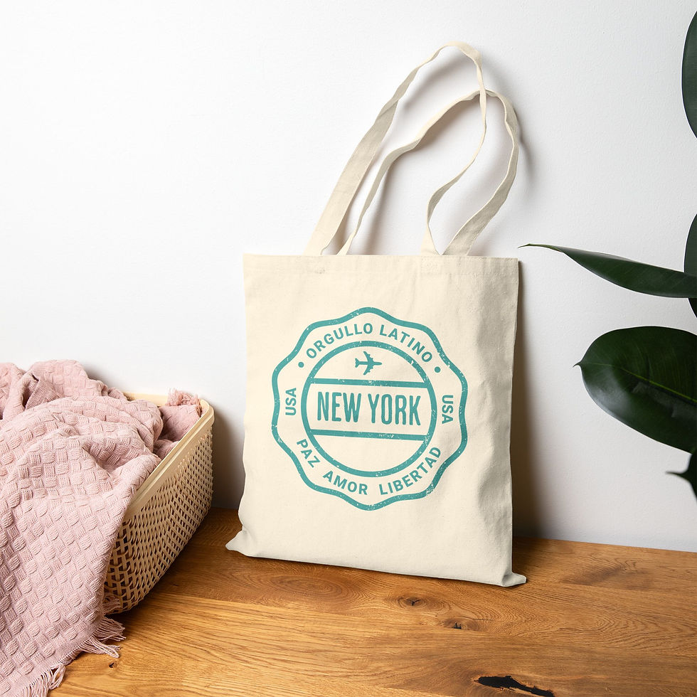 Thumbnail: N.Y Orgullo Latino Cotton Canvas Tote Bag
