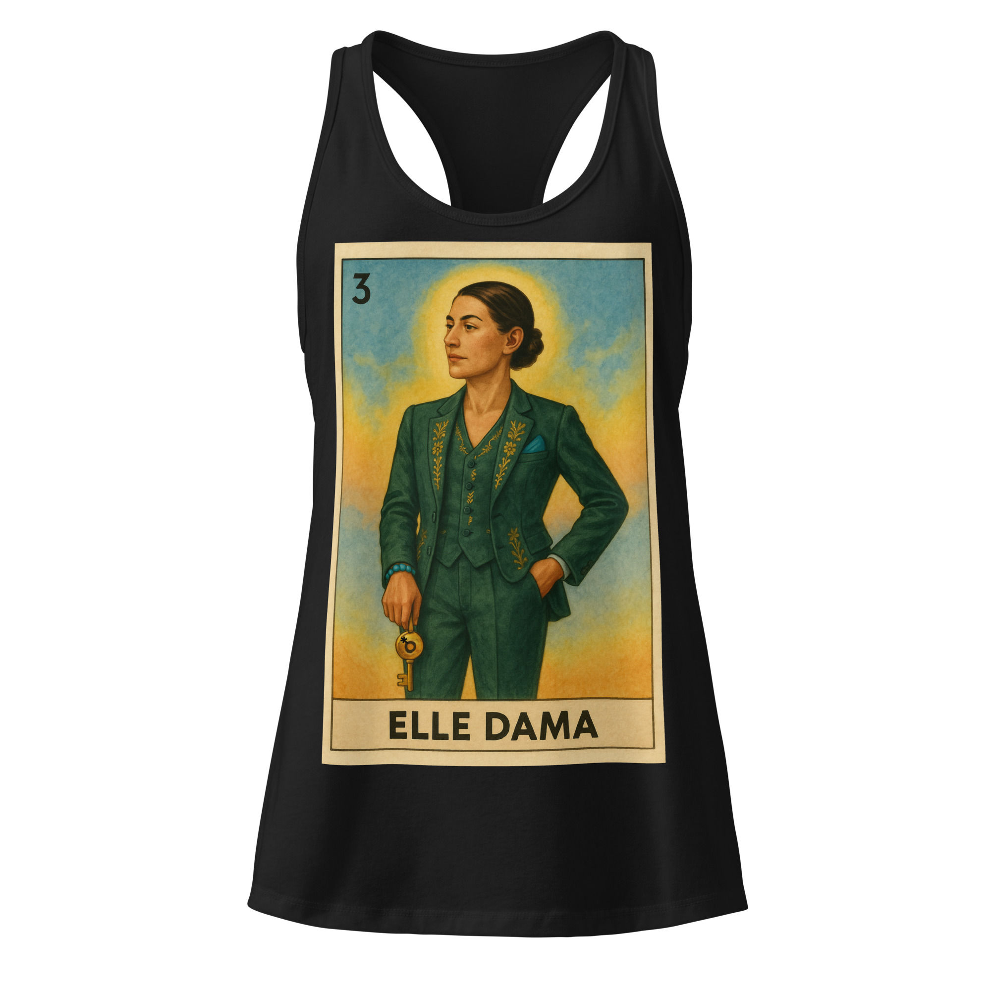 Dama Verde- Women’s fitted racerback tank top
