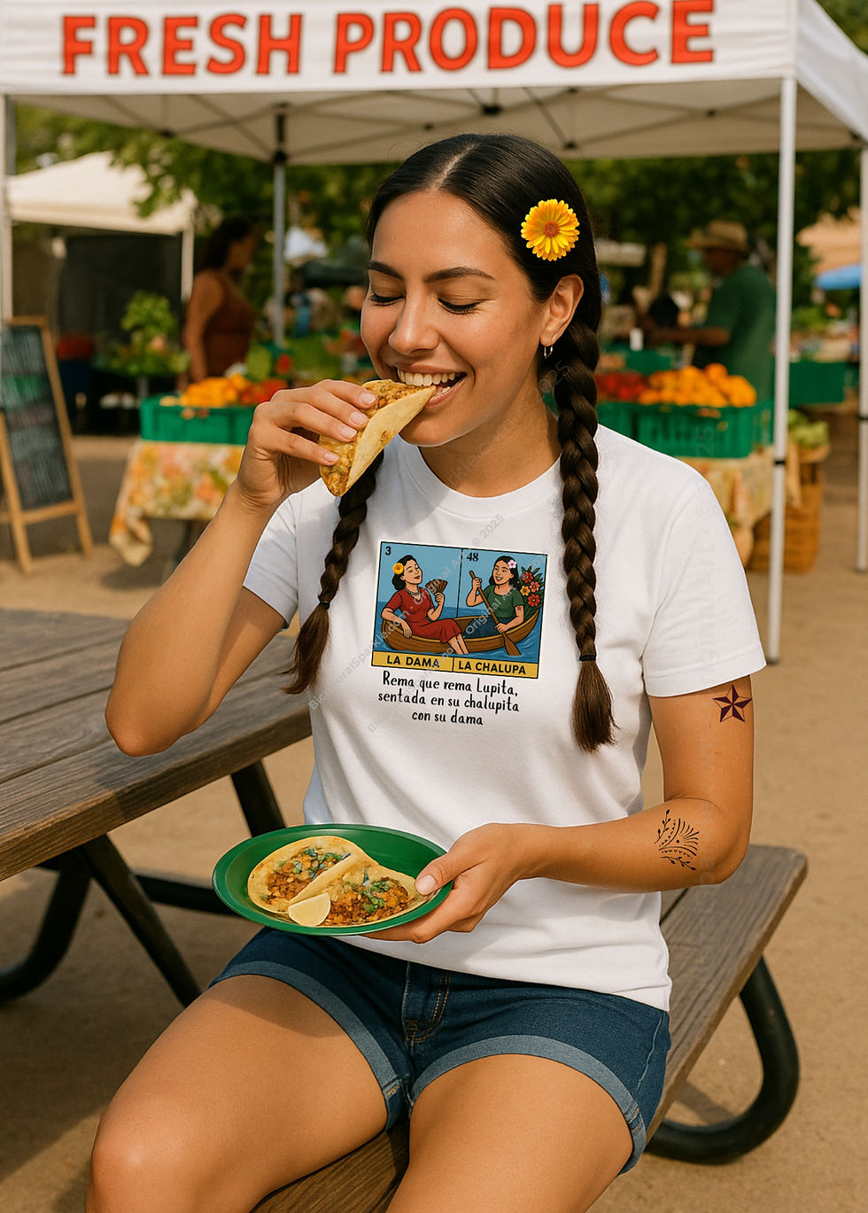 Thumbnail: La Chalupa y su Dama DryBlend® T-Shirt