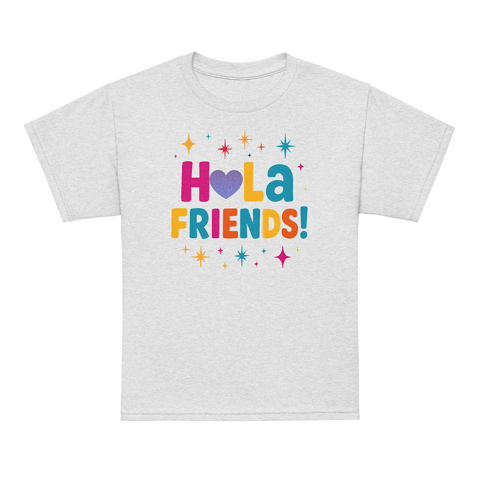 Thumbnail: Hola Friends (heart)- Youth t-shirt