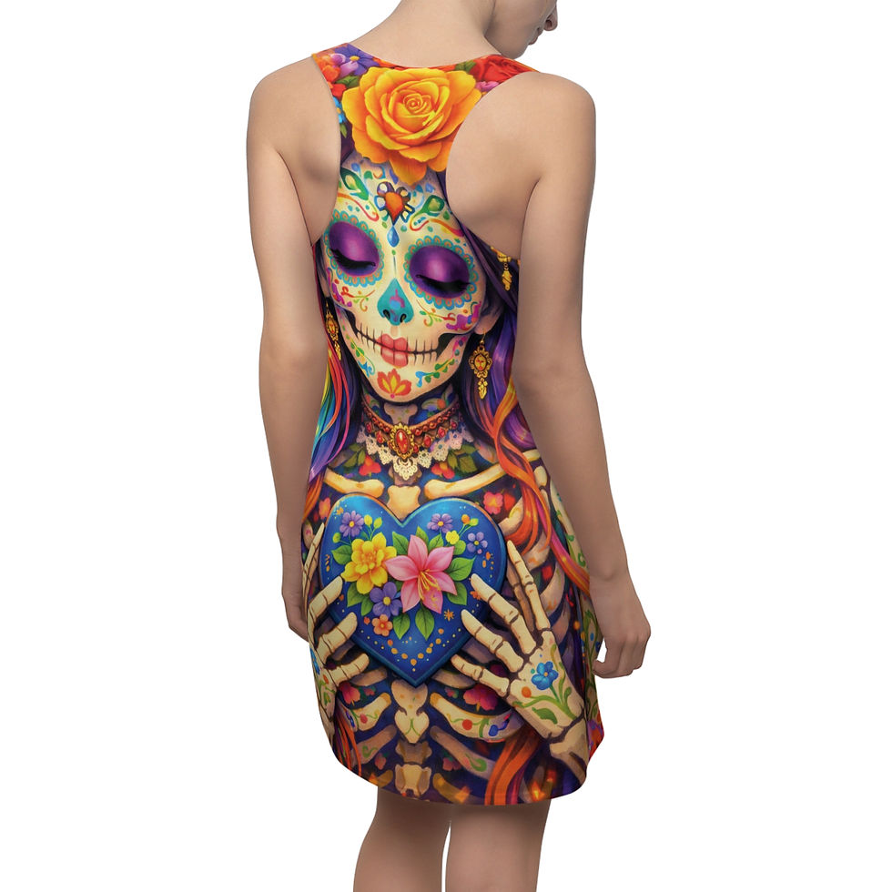 Thumbnail: Sugar Skull Heart Dress | Racerback Dress