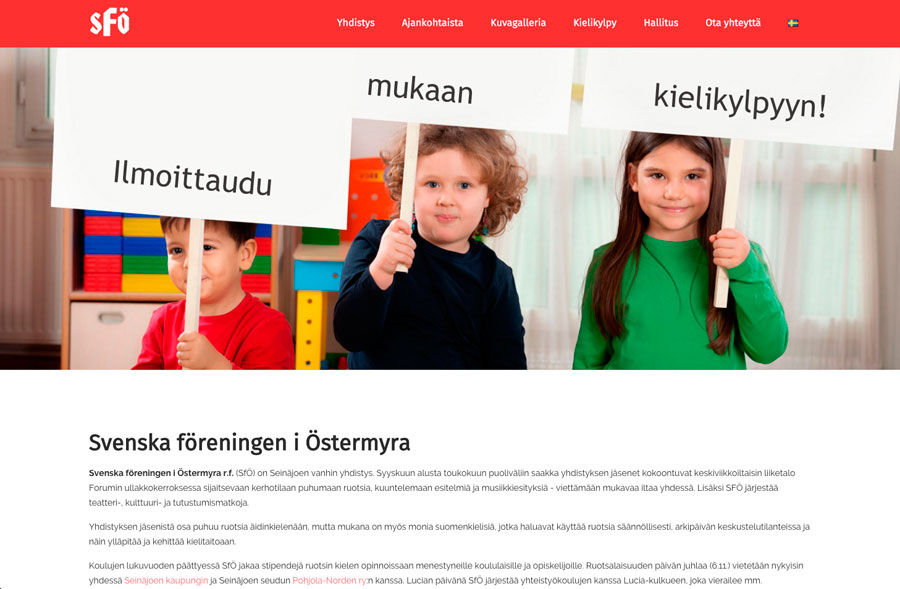 SfÖ, verkkosivut