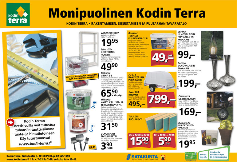 Kodin Terra, ilmoitusvalmistus