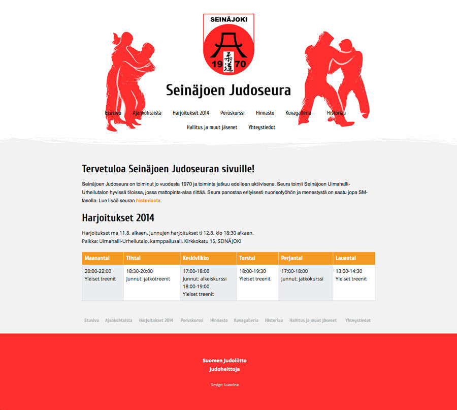 Seinäjoen Judoseura, www ja kuvitus