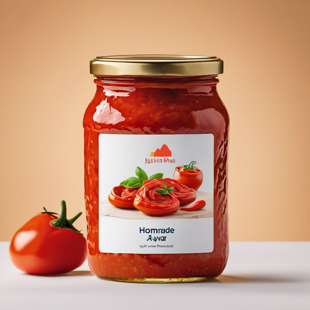 Homemade Ajvar Jar