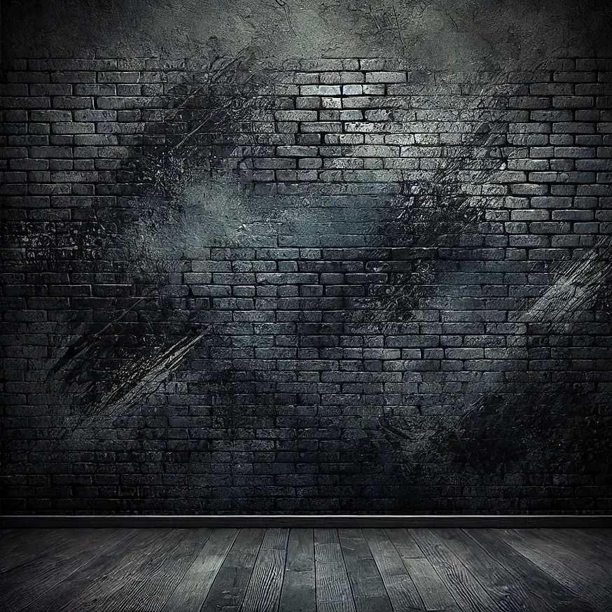 DALL·E 2025-01-14 12.51.21 - A dark brick wall with a rugged, grunge-style texture inspire