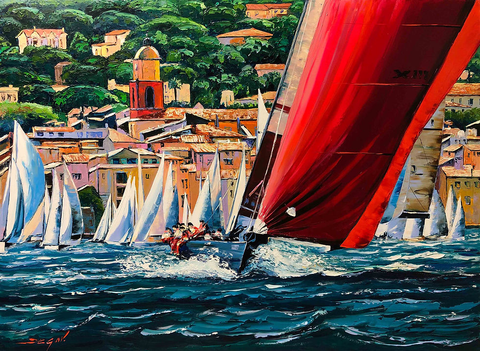 Édition Limitée sur toile "Saint Tropez Les Voiles"