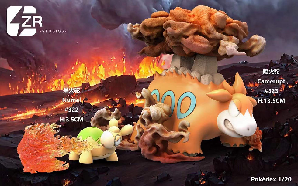 Thumbnail: 【PRE-ORDER】 ZR Studio - Numel Evolution Group Pokemon Resin Statue GK Anime