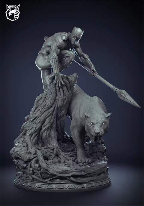 Thumbnail: 【PRE-ORDER】 WASP Studio - Black Marvel Panther Resin Statue GK Anime Figure
