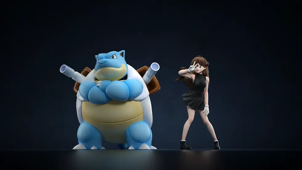 Thumbnail: 【PRE-ORDER】Rocket Team Studio - Blastoise X Green Pokémon Resin Statue GK Anime