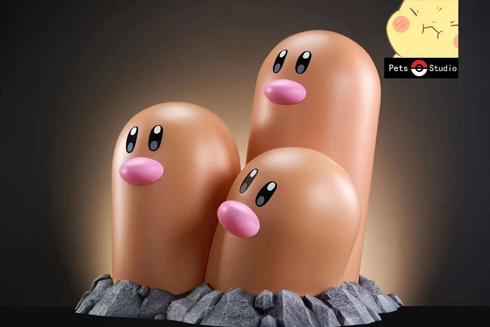 Thumbnail: 【PRE-ORDER】 Pets Studio - Dugtrio Pokemon Resin Statue GK Anime Figure