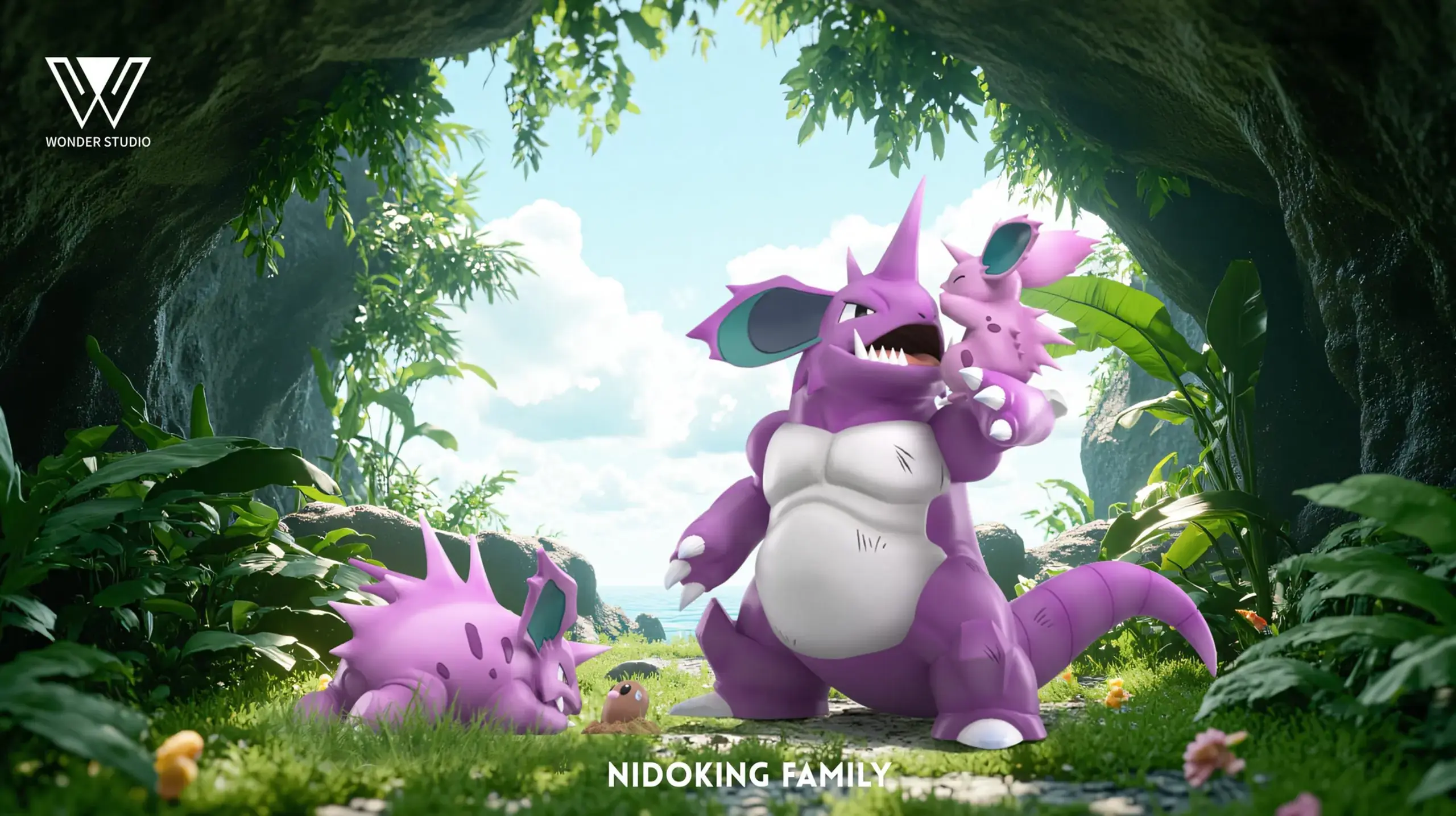 【PRE-ORDER】Wonder Studio - Nidoking Evolution Set Pokémon Resin Statue GK Anime