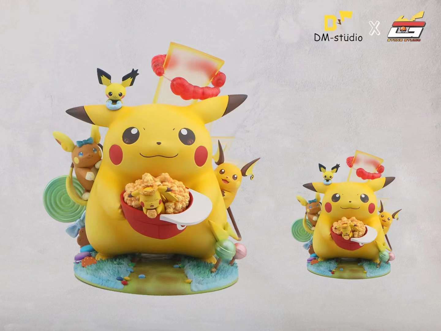 【ready stock】DM Studio x Stone Fish Studio - Pokemon Pikachu Resin Statue