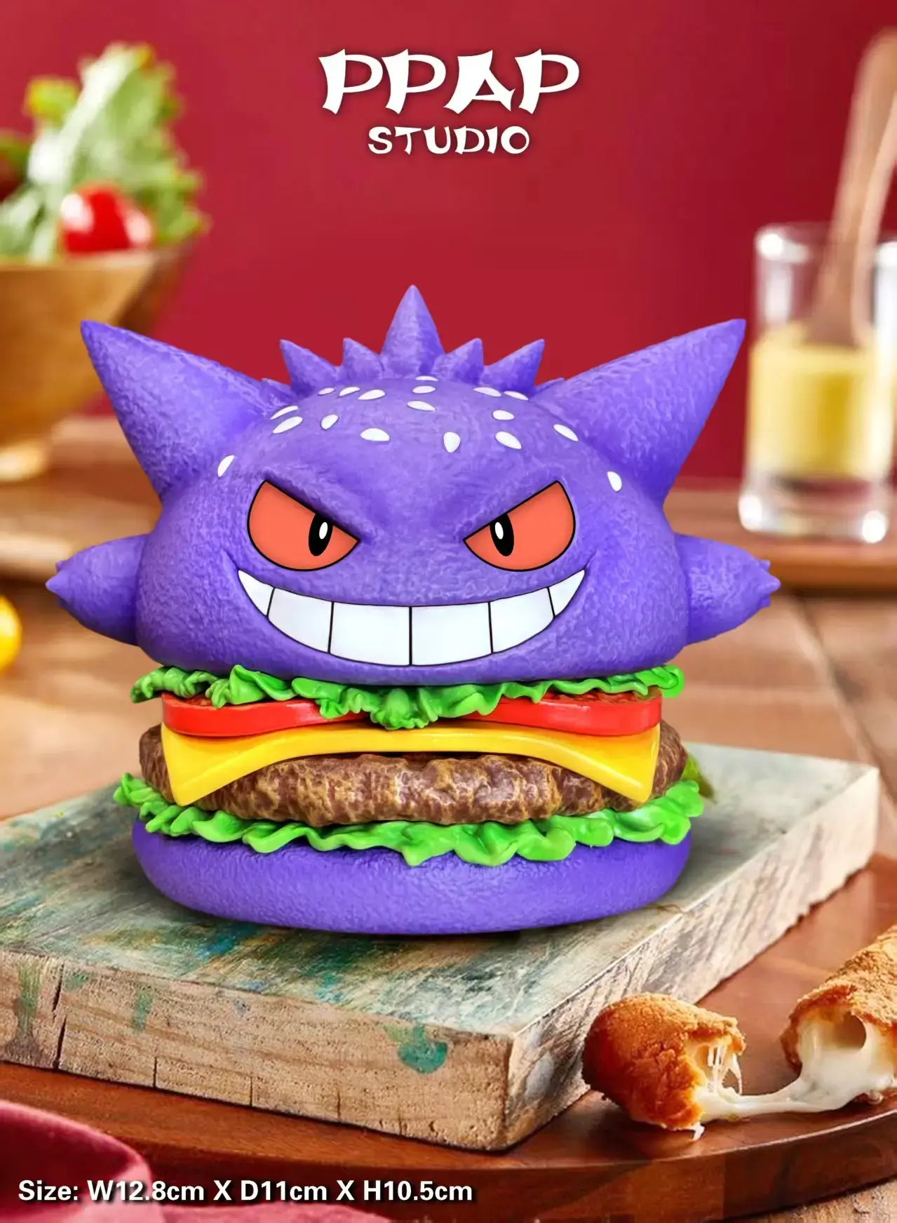 【PRE-ORDER】PPAP Studio - Purple Sweet Potato Gengar Burger Pokémon Resin Statue