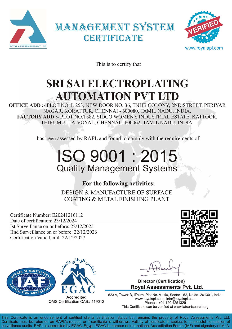 Certificate