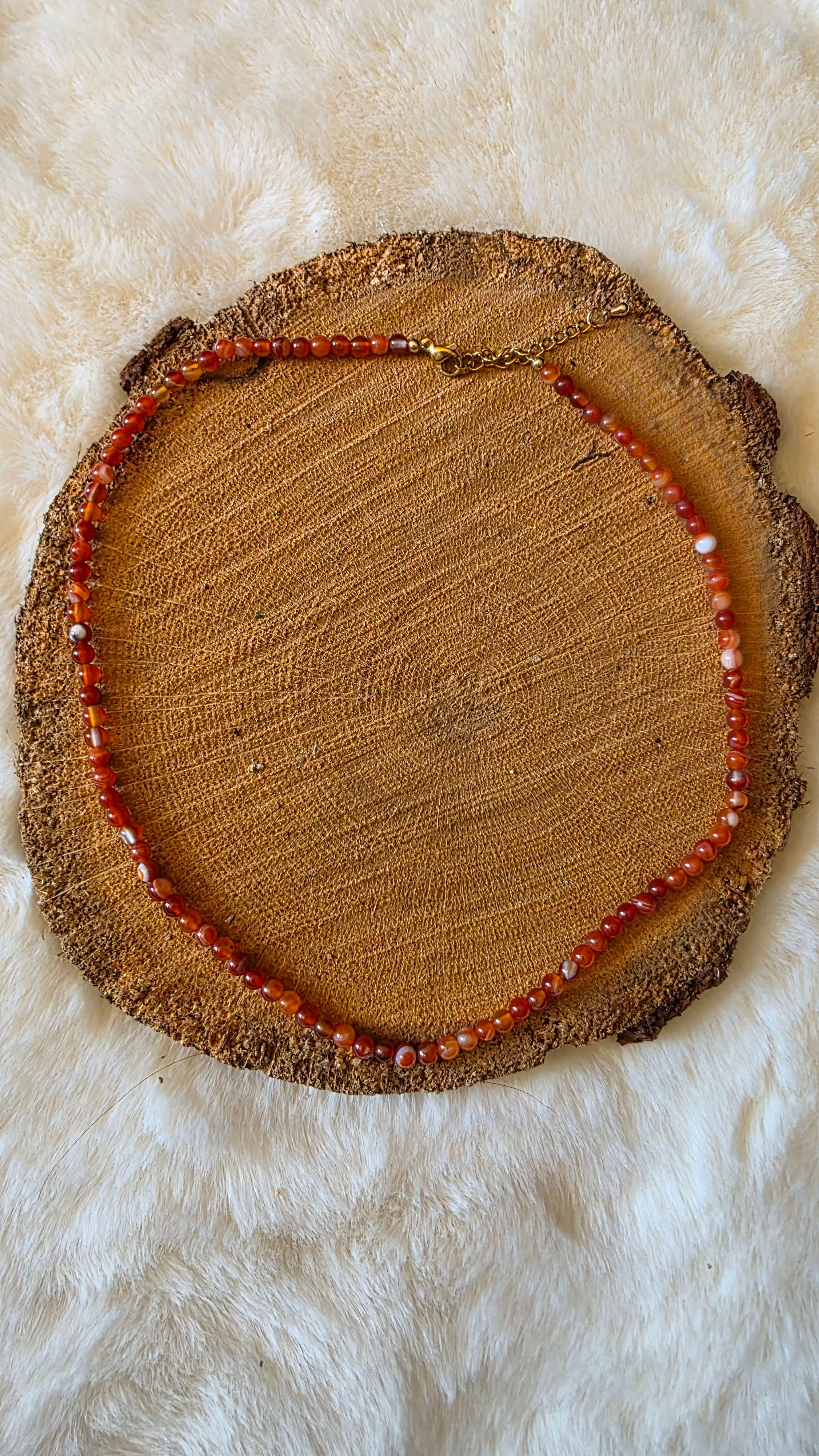 Collier en cornaline + méditation "j'incarne ce que je porte"