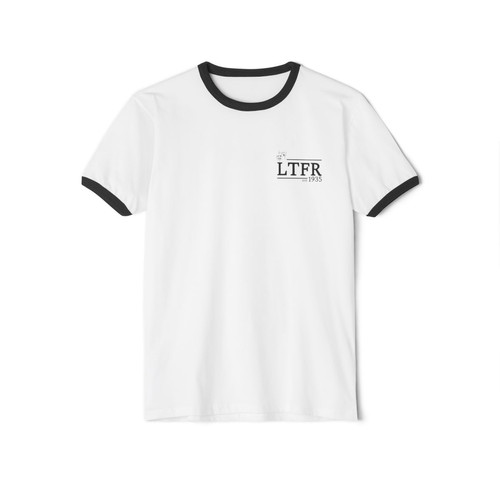 Tシャツ・カットソー HUECLOSET Lettering 19 ringer T-shirt Unisex Cotton Ringer T-Shirt | Grand Peak Academy