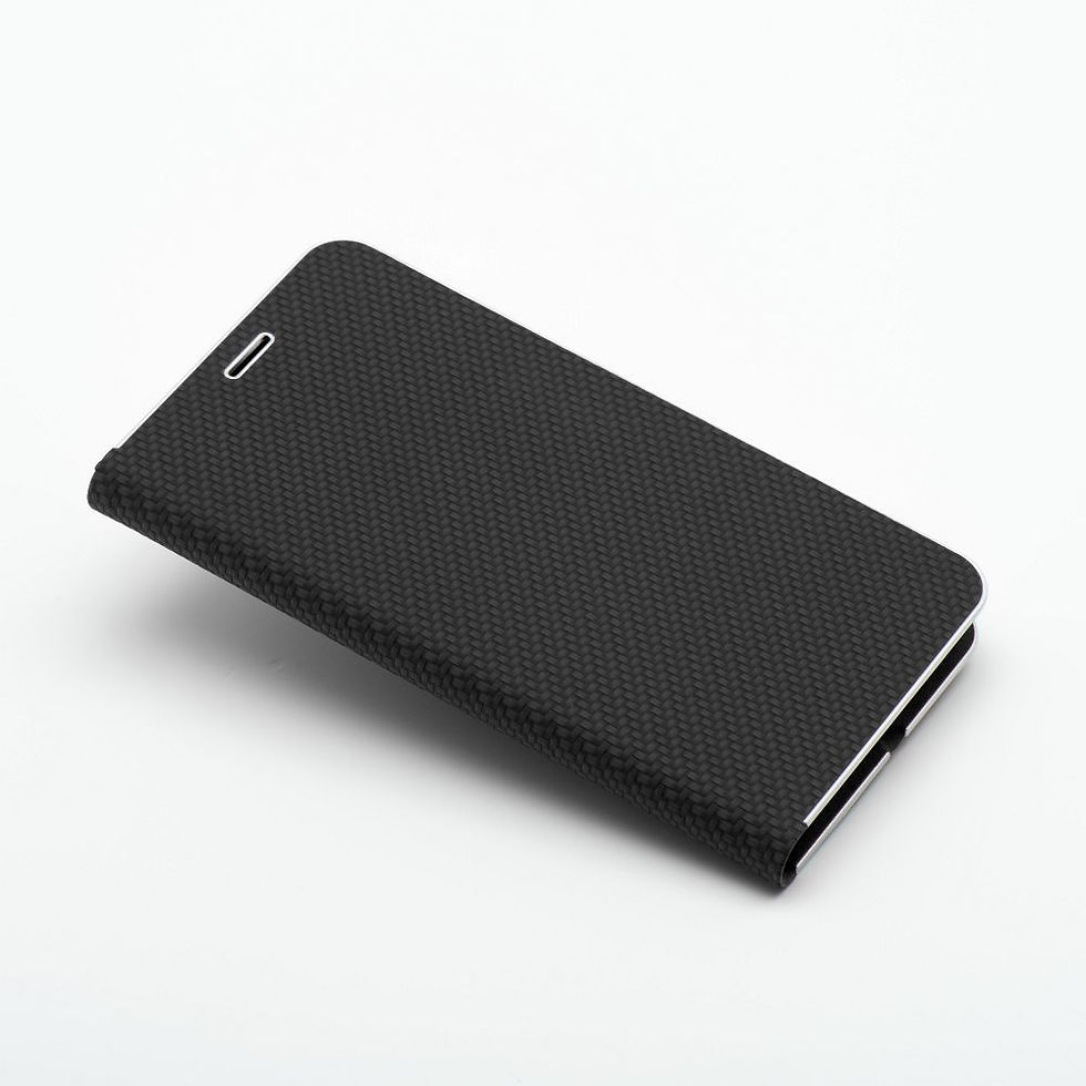 Indexkép: Luna Book Carbon Case Samsung S25 Edge tok, fekete