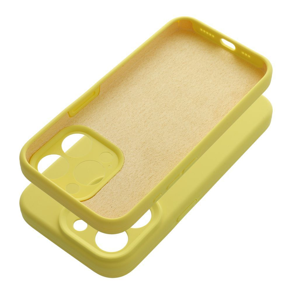 Silicone 2mm Case iPhone 16 Pro Max tok, sárga