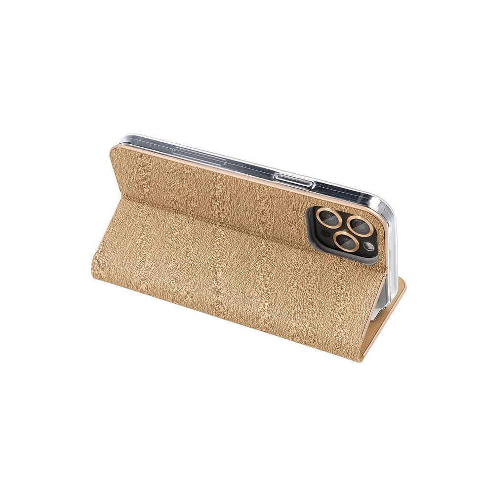 Indexkép: Luna Book Gold Case Samsung S26 Plus tok, arany