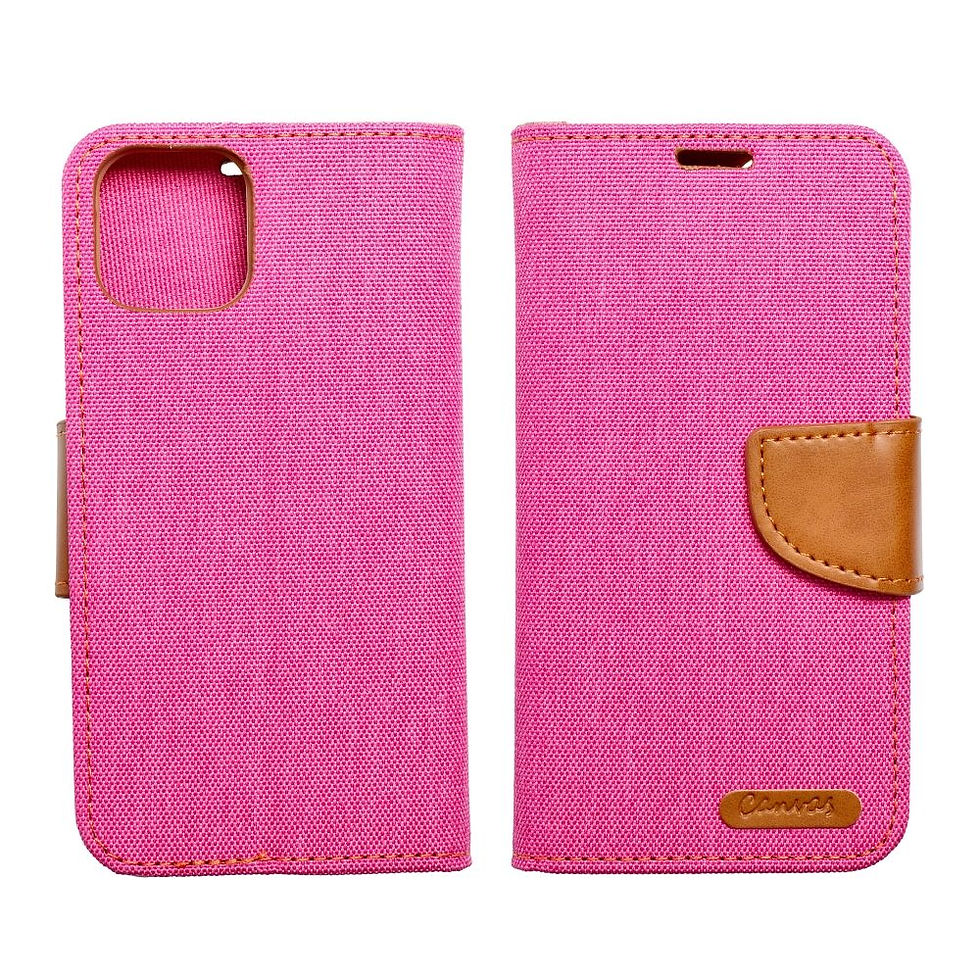 Indexkép: Canvas Book Case Xiaomi Redmi Note 13 tok, rózsaszín