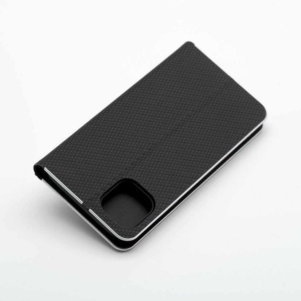 Indexkép: Luna Book Carbon Case iPhone 16 Plus tok, fekete