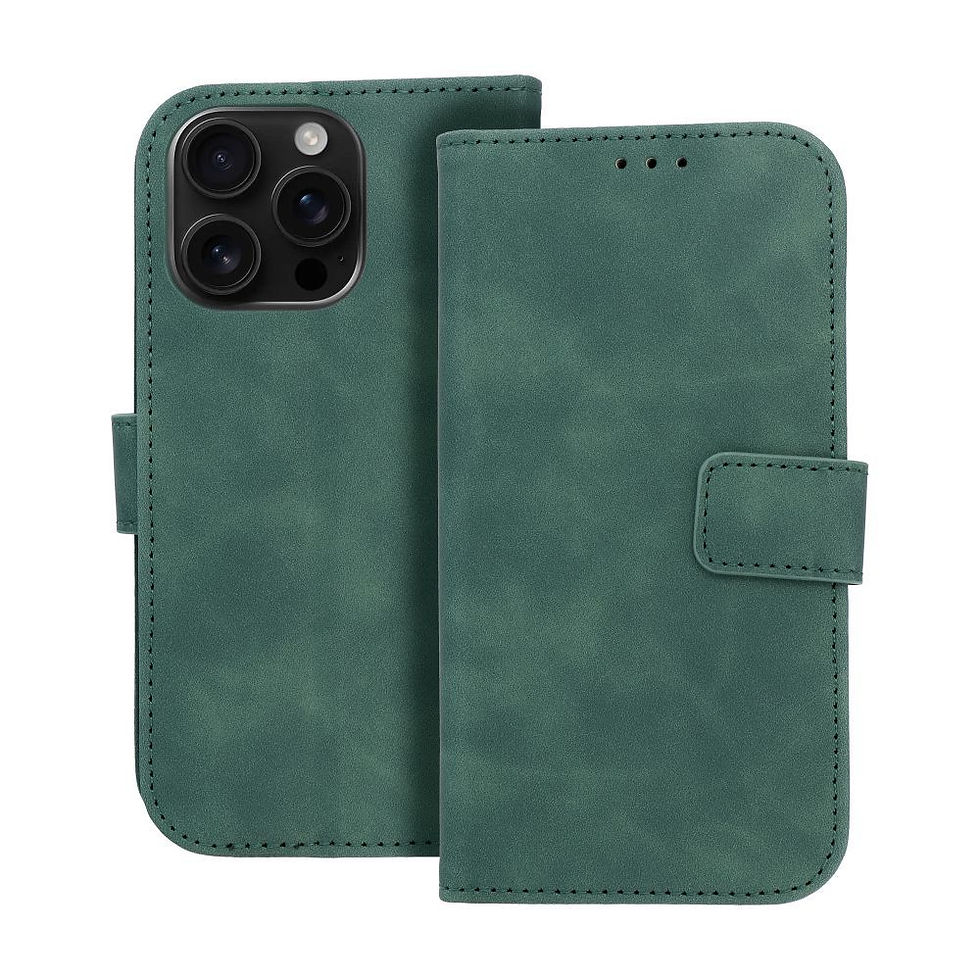Indexkép: Tender Book Case iPhone 16 Pro tok, zöld