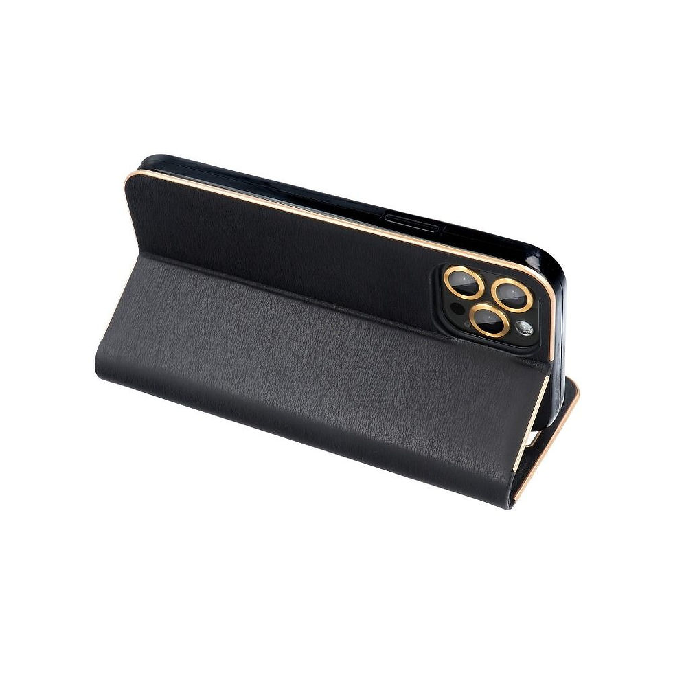 Indexkép: Luna Book Gold Case Samsung A10 tok, fekete