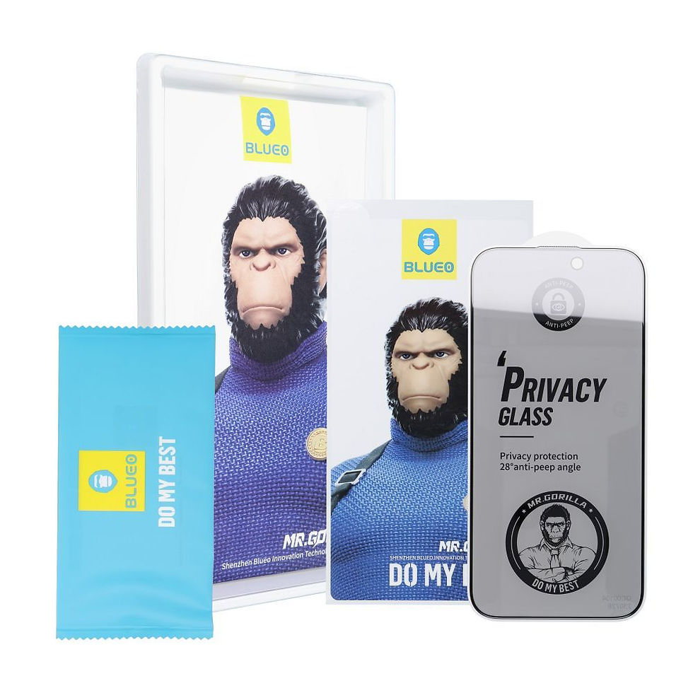 Indexkép: 5D Mr. Monkey Glass - Apple iPhone 15 Plus / 16 Plus fekete (Privacy)